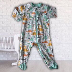 Tuffy Dinosaur Footed Sleeper Pajamas | 6M | Zip-Up
